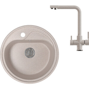 

Кухонная мойка и смеситель Mixline ML-GM10 песочная 302, ML-GM10 песочная 302