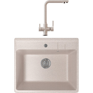 

Кухонная мойка и смеситель Mixline ML-GM15 песочная 302, ML-GM15 песочная 302