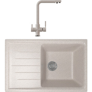 

Кухонная мойка и смеситель Mixline ML-GM19 песочная 302, ML-GM19 песочная 302