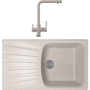 

Кухонная мойка и смеситель Mixline ML-GM20 песочная 302, ML-GM20 песочная 302