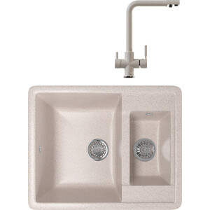 

Кухонная мойка и смеситель Mixline ML-GM21 песочная 302, ML-GM21 песочная 302