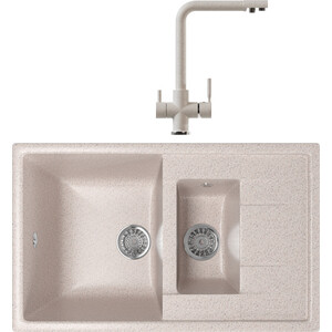 

Кухонная мойка и смеситель Mixline ML-GM22 песочная 302, ML-GM22 песочная 302