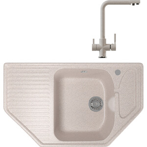 

Кухонная мойка и смеситель Mixline ML-GM24 песочная 302, ML-GM24 песочная 302