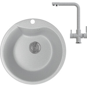 

Кухонная мойка и смеситель Mixline ML-GM12 серая 310, ML-GM12 серая 310