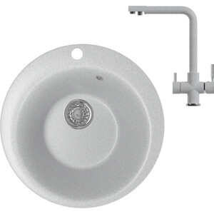 

Кухонная мойка и смеситель Mixline ML-GM13 серая 310, ML-GM13 серая 310