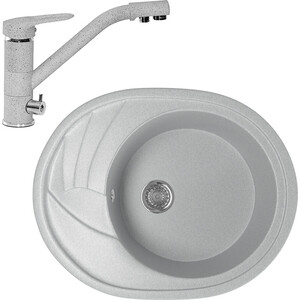 

Кухонная мойка и смеситель Mixline ML-GM17 серая 310, ML-GM17 серая 310