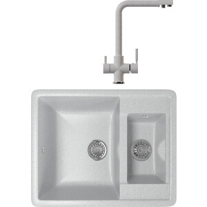 

Кухонная мойка и смеситель Mixline ML-GM21 серая 310, ML-GM21 серая 310