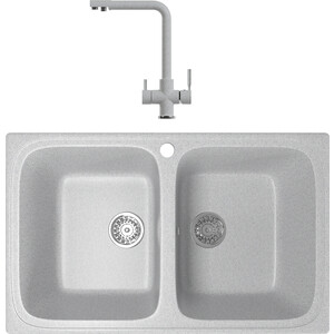 

Кухонная мойка и смеситель Mixline ML-GM23 серая 310, ML-GM23 серая 310