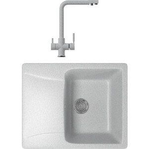 

Кухонная мойка и смеситель Mixline ML-GM26 серая 310, ML-GM26 серая 310