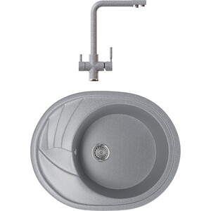 

Кухонная мойка и смеситель Mixline ML-GM17 темно-серая 309, ML-GM17 темно-серая 309