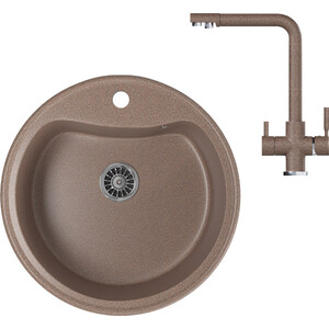 

Кухонная мойка и смеситель Mixline ML-GM09 терракотовая 307, ML-GM09 терракотовая 307