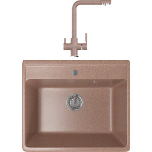 

Кухонная мойка и смеситель Mixline ML-GM15 терракотовая 307, ML-GM15 терракотовая 307