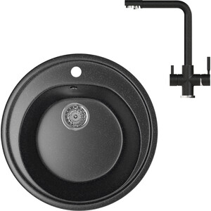

Кухонная мойка и смеситель Mixline ML-GM11 черная 308, ML-GM11 черная 308