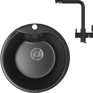 

Кухонная мойка и смеситель Mixline ML-GM12 черная 308, ML-GM12 черная 308
