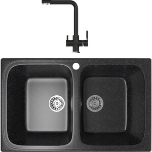 

Кухонная мойка и смеситель Mixline ML-GM23 черная 308, ML-GM23 черная 308