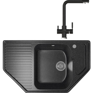 

Кухонная мойка и смеситель Mixline ML-GM24 черная 308, ML-GM24 черная 308