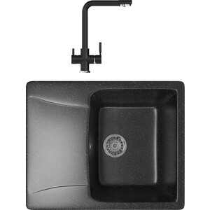

Кухонная мойка и смеситель Mixline ML-GM26 черная 308, ML-GM26 черная 308