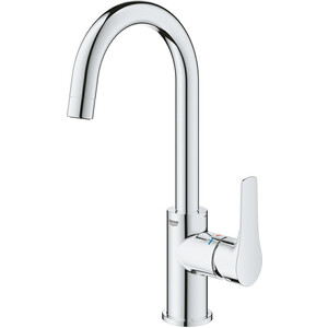 фото Смеситель для раковины grohe eurosmart с донным клапаном, хром (23970003)