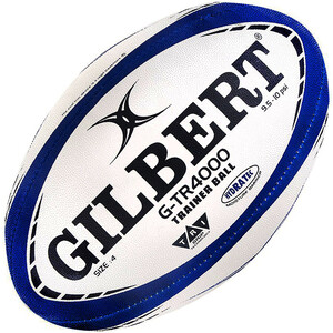 Мяч для регби Gilbert G-TR4000 42098104, р.4, резина, ручная сшивка, бело-темносиний