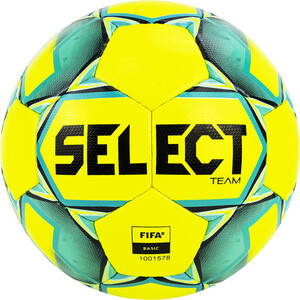 фото Мяч футбольный select team basic 815419-552, р.5, fifa basic, желто-бирюзовый