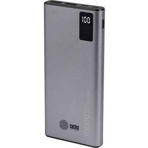Мобильный аккумулятор Cactus CS-PBFSLT-10000 10000mAh 3A 2xUSB серый (CS-PBFSLT-10000) аккумулятор gerffins pro gfpro pwb 10000 розовый