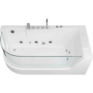 Акриловая ванна Grossman 170х80 правая, с гидромассажем (GR-17000-1R) акриловая ванна grossman retro 160х70 белая глянцевая gr 1002