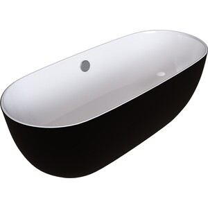 Акриловая ванна Grossman 170х80 отдельностоящая, черная (GR-2501MB) акриловая ванна aquanet smart 170х80 черная глянцевая gloss finish 261053