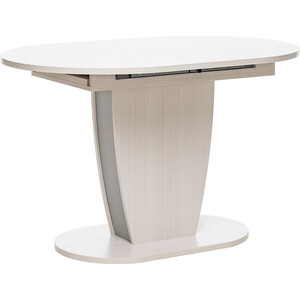 Стол раздвижной Leset Меган бодега белый/серый открытый овальный стол листа акации