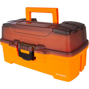 Ящик рыболовный PLANO 6221 с 2 ур. системой хранения приманок и 2 боковыми отсеками на крышке ярко-оранж