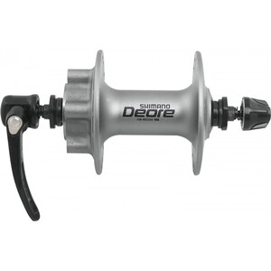 фото Втулка передняя shimano deore, m525a, 36 отв, qr, 6-болт, серебристый