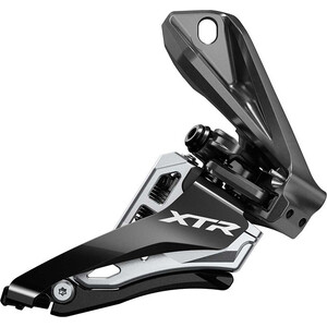 фото Переключатель скоростей shimano передний xtr, m9100-d, 2x12 ск, на упор, side swing, верхн. тяга, для 38t, cl, 50 / 53 мм