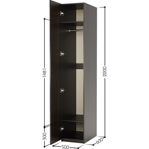 Шкаф для одежды Шарм-Дизайн ДО-1 50х60 венге