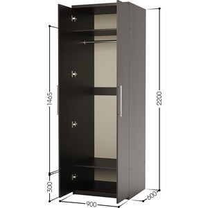 Шкаф для одежды Шарм-Дизайн Мелодия МШ-21 90х60 венге