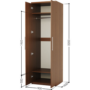Шкаф для одежды Шарм-Дизайн Мелодия МШ-21 90х60 орех