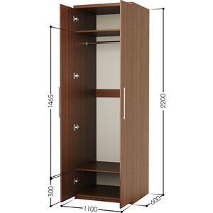 Шкаф для одежды Шарм-Дизайн Мелодия МШ-21 110х60 орех