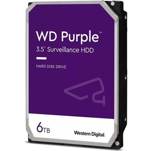 Жесткий диск Western Digital (WD) Original SATA-III 6Tb WD63PURZ Video Streaming Purple (5640rpm) 256Mb 3.5'' (WD63PURZ) жесткий диск western digital 2tb purple wd22purz
