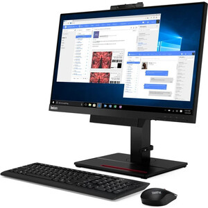 фото Монитор lenovo 23.8'' thinkvision tio24gen4 черный ips 4ms 16:9 hdmi m/m матовая has pivot 1000:1 250cd 1920x1080 d-sub dp fhd usb (11gdpar1eu)