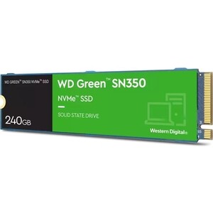 Накопитель SSD Western Digital (WD) Original PCI-E x4 240Gb WDS240G2G0C Green SN350 M.2 2280 (WDS240G2G0C) твердотельный накопитель western digital green sn350 480gb wds480g2g0c