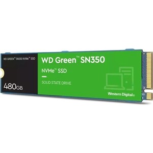 Накопитель SSD Western Digital (WD) Original PCI-E x4 480Gb WDS480G2G0C Green SN350 M.2 2280 (WDS480G2G0C) твердотельный накопитель western digital 1tb sa500 red ssd wds100t1r0a