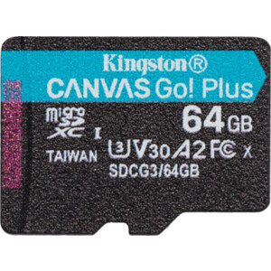 Флеш карта Kingston microSDXC 64Gb Class10 SDCG3/64GBSP Canvas Go! Plus w/o adapter (SDCG3/64GBSP) флеш карта kingston microsdxc 64gb class10 sdcg3 64gbsp canvas go plus w o adapter sdcg3 64gbsp
