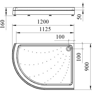 фото Душевой поддон radomir соул 4 120х90 левый (1-11-0-1-0-010)