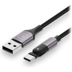 

Кабель KUULAA KL-O133 USB A - USB Type C с поворотным коннектором, LED - индикация, KL-O133 USB A - USB Type C с поворотным коннектором, LED - индикация