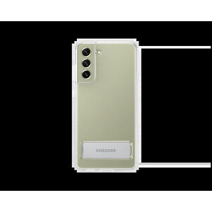 фото Чехол (клип-кейс) samsung для galaxy s21 fe clear standing cover прозрачный (ef-jg990ctegru)