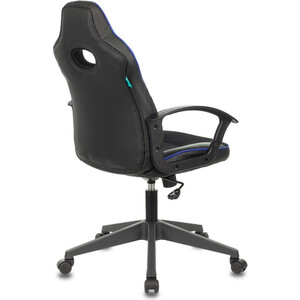 Компьютерное кресло Бюрократ Кресло игровое VIKING-11/BL-BLUE черный/синий искусственная кожа/ткань