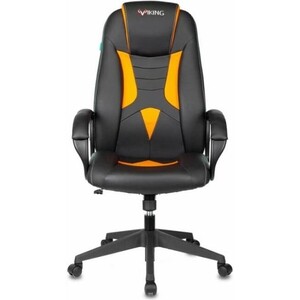 Компьютерное кресло Бюрократ Кресло игровое VIKING-8N/BL-OR черный/оранжевый искусственная кожа