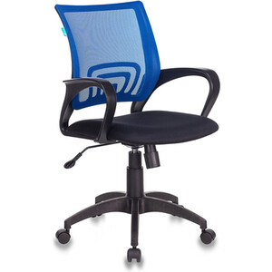 фото Бюрократ кресло ch-695n/bl/tw-11 спинка сетка синий tw-05 сиденье черный tw-11