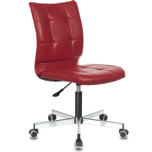 фото Бюрократ кресло ch-330m/red без подлокотников красный next-13 искусственная кожа крестовина металл