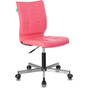 фото Бюрократ кресло ch-330m/pink без подлокотников розовый lincoln 205 искусственная кожа крестовина металл