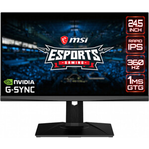 фото Монитор msi oculux nxg253r 24.5'' (1920x1080 (матовый)) flat/rapid ips/360hz/1ms/hdmi/dp/usb/7.47kg (9s6-3bb07t-012)