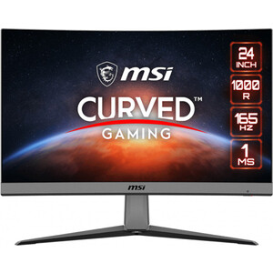 фото Монитор msi mag artymis 242c 23.6'' fhd (1920x1080 (матовый)) curved/va/165hz/1ms/2xhdmi(1.4)/1xdp(1.2)/metallic grey (9s6-3ba81t-012)